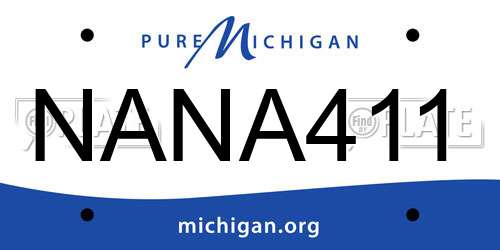 NANA411 Michigan License Plate