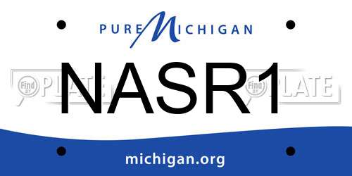 NASR1 Michigan License Plate