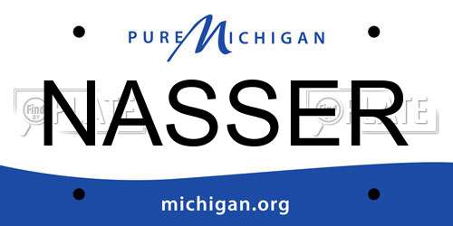 NASSER Michigan License Plate