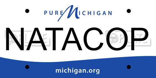 NATACOP Michigan License Plate