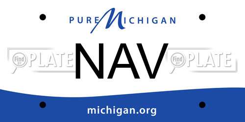 NAV Michigan License Plate