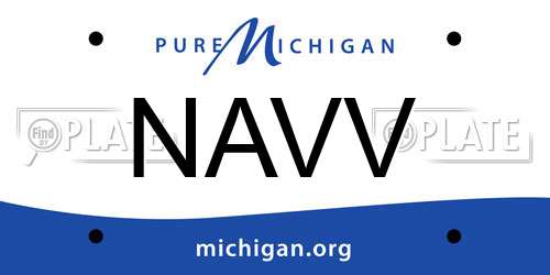 NAVV Michigan License Plate