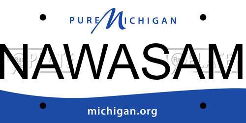 NAWASAM Michigan License Plate