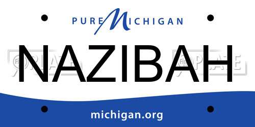 NAZIBAH Michigan License Plate