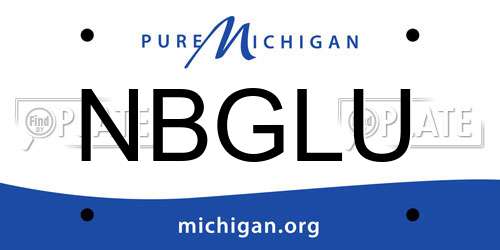 NBGLU Michigan License Plate