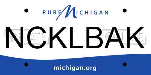 NCKLBAK Michigan License Plate