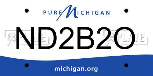 ND2B2O Michigan License Plate