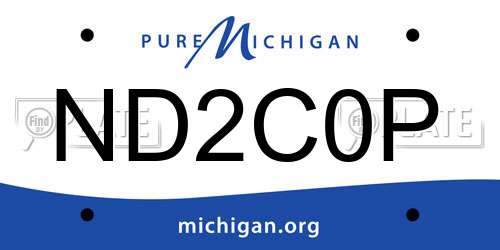 ND2C0P Michigan License Plate