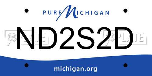 ND2S2D Michigan License Plate
