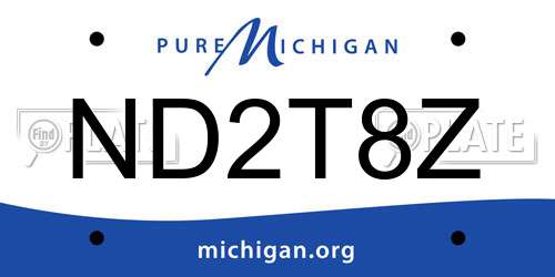 ND2T8Z Michigan License Plate