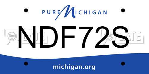 NDF72S Michigan License Plate