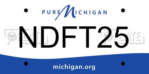 NDFT25 Michigan License Plate