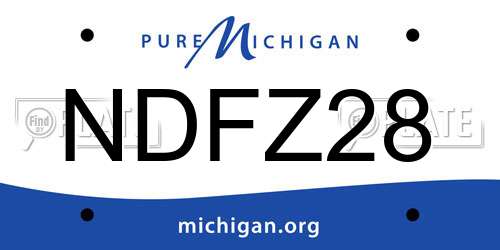 NDFZ28 Michigan License Plate