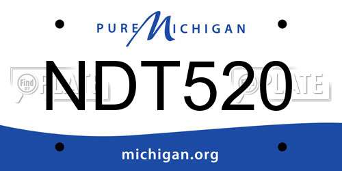 NDT520 Michigan License Plate
