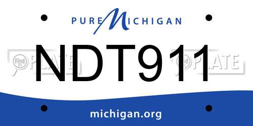 NDT911 Michigan License Plate