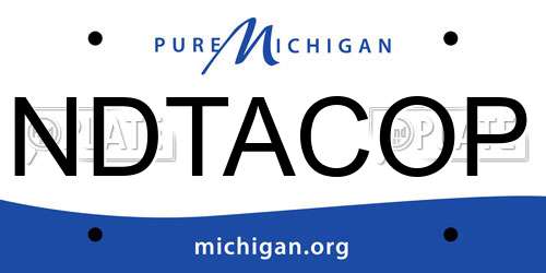 NDTACOP Michigan License Plate