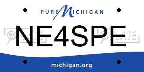 NE4SPE Michigan License Plate