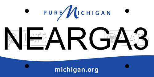 NEARGA3 Michigan License Plate