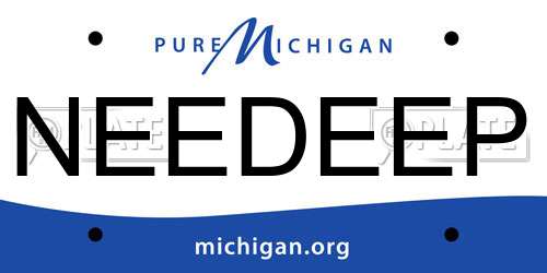 NEEDEEP Michigan License Plate