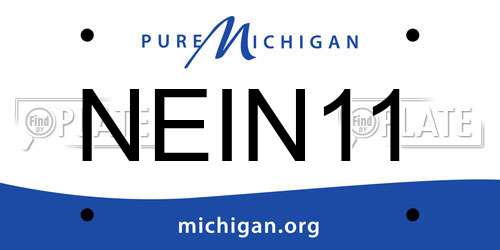 NEIN11 Michigan License Plate