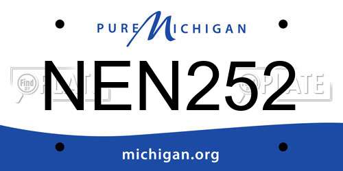 NEN252 Michigan License Plate