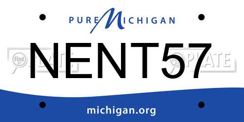 NENT57 Michigan License Plate