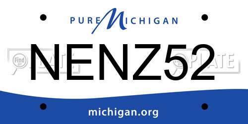 NENZ52 Michigan License Plate