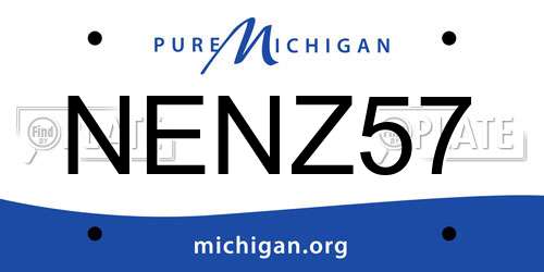 NENZ57 Michigan License Plate