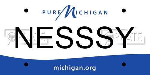 NESSSY Michigan License Plate