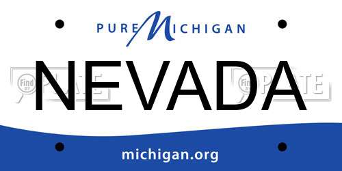 NEVADA Michigan License Plate