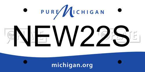 NEW22S Michigan License Plate