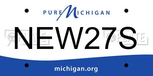 NEW27S Michigan License Plate