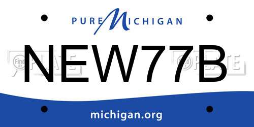 NEW77B Michigan License Plate