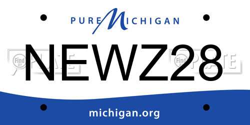 NEWZ28 Michigan License Plate