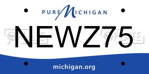 NEWZ75 Michigan License Plate