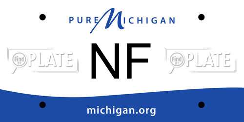 NF Michigan License Plate