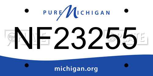 NF23255 Michigan License Plate