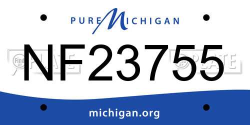 NF23755 Michigan License Plate