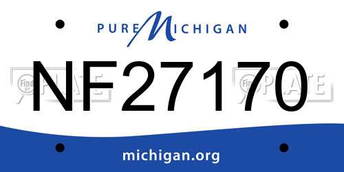 NF27170 Michigan License Plate