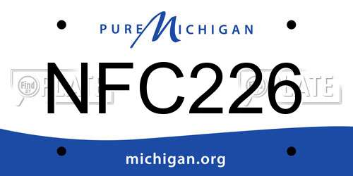 NFC226 Michigan License Plate