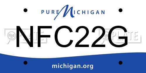 NFC22G Michigan License Plate