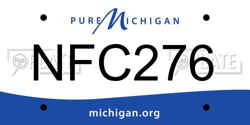 NFC276 Michigan License Plate