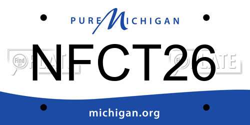 NFCT26 Michigan License Plate