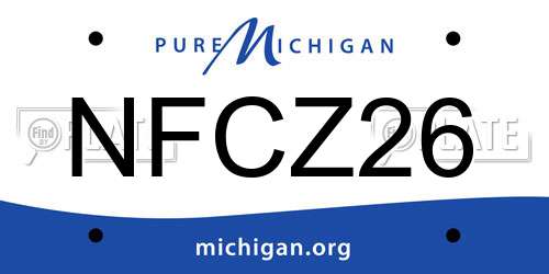 NFCZ26 Michigan License Plate