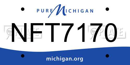 NFT7170 Michigan License Plate