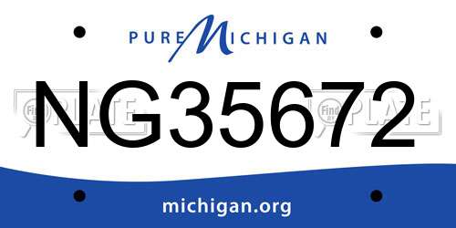 NG35672 Michigan License Plate