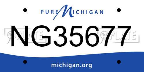 NG35677 Michigan License Plate