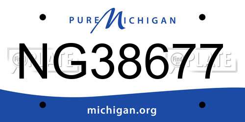 NG38677 Michigan License Plate