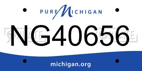 NG40656 Michigan License Plate