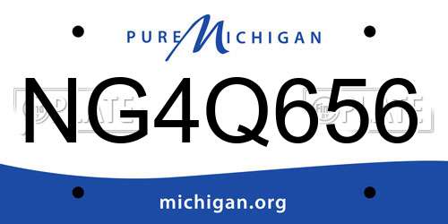 NG4Q656 Michigan License Plate